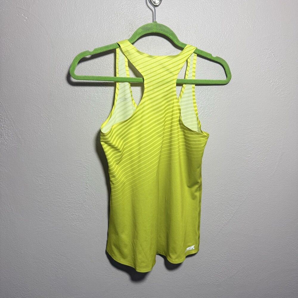 Altra Womens Sz S Tank Top Performance Running Yellow Stripe Shirt Singlet - Picture 6 of 6